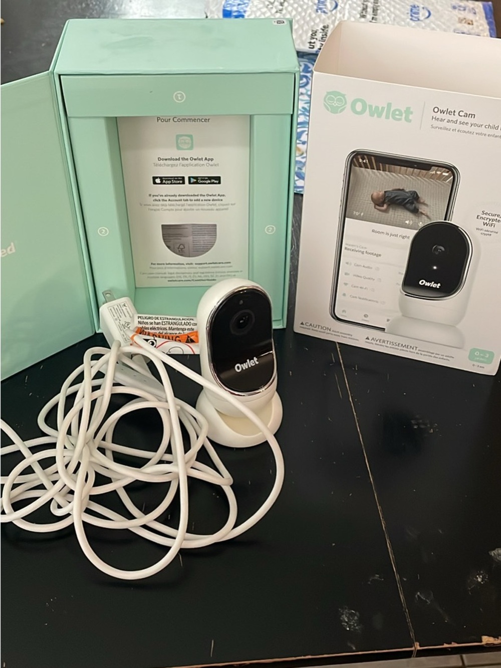 Owlet Smart Baby Monitor Camera - White no sock